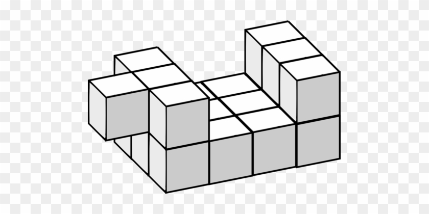 Three-dimensional Space Symmetry Line Cube - Diagram Of Rubiks Cube #1447355