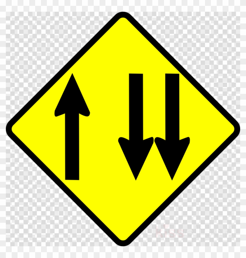Two Arrow Sign Meaning Clipart Traffic Sign Warning - Emoji Png Heart #1447429