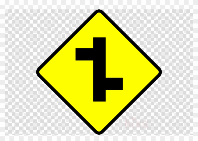 Cross Street Sign Clipart Traffic Sign Road Warning - Icons Team Transparent Background #1447470