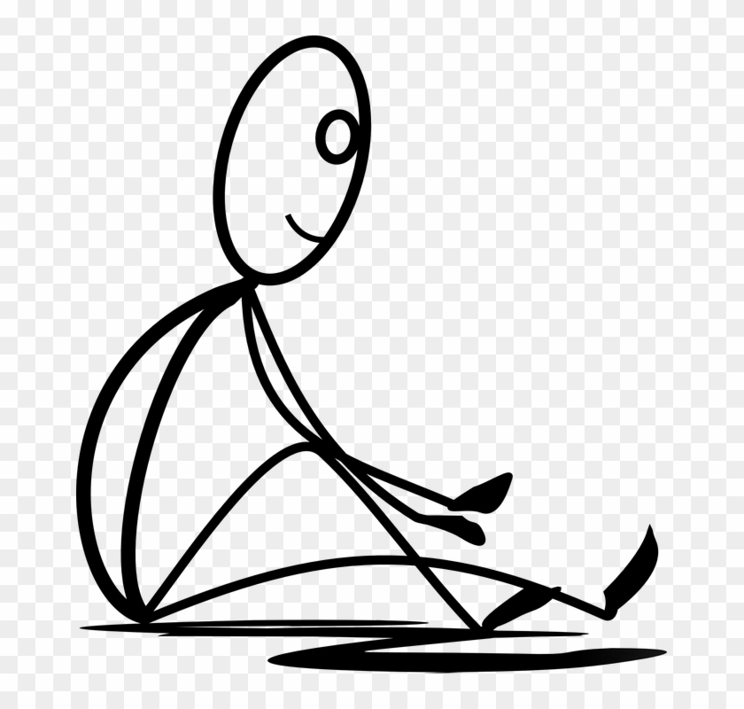Sitting, Stretching, Resting, Stickman, Stick Figure - Stick Figure Sitting  Transparent Background - Free Transparent PNG Clipart Images Download