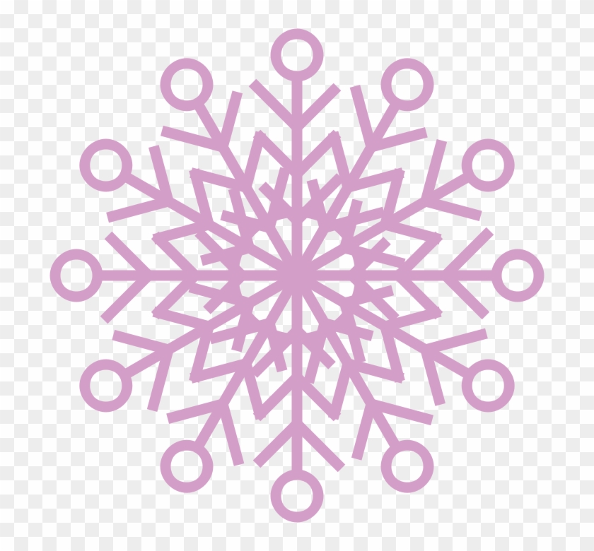 Snowflake Clip Art Royalty Free Stock - Pink Snowflake #1447717