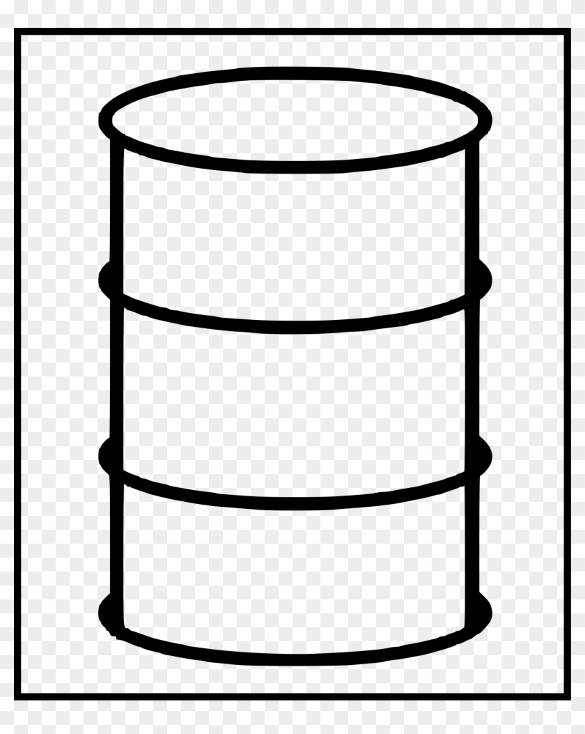 Big Image - Oil Barrel Clipart Outline #1447763