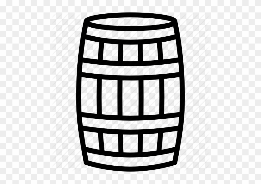 Barrel Clipart Barrel - Barrel Line Art #1447808
