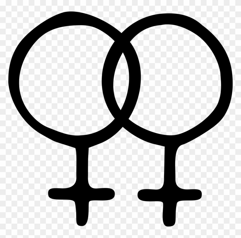 Lgbt Symbols Gender Symbol Lesbian Homosexuality - Lesbian Symbol Transparent #1447941