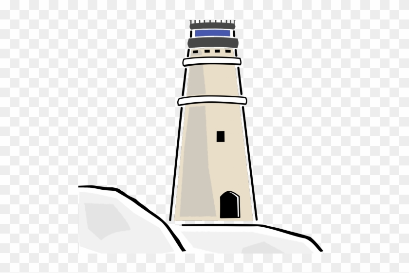 Cliff Clipart Lighthouse - Deniz Feneri Vektörel #1448313