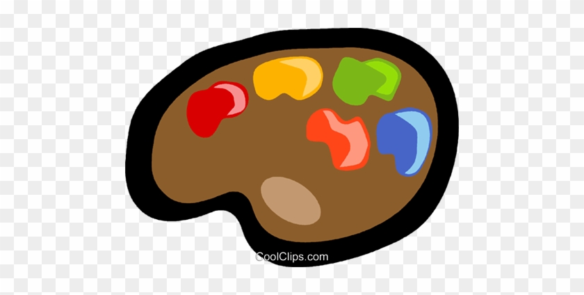 Paint Palette Royalty Free Vector Clip Art Illustration - Drawing #1448644