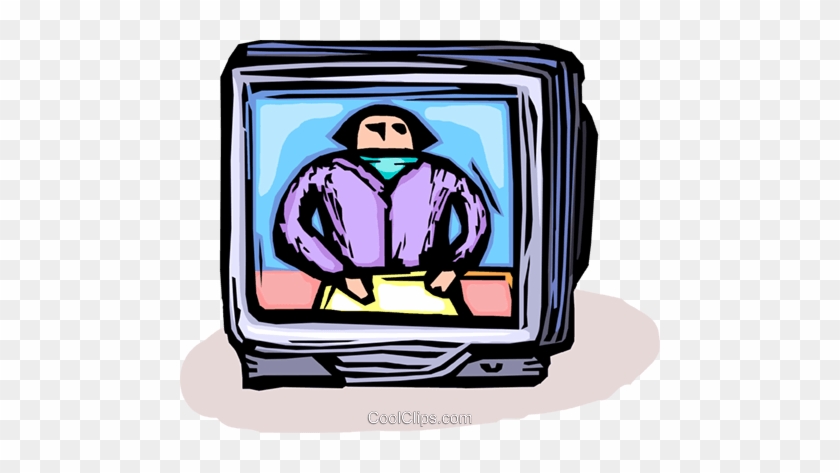 Television Set Royalty Free Vector Clip Art Illustration - Television #1448731
