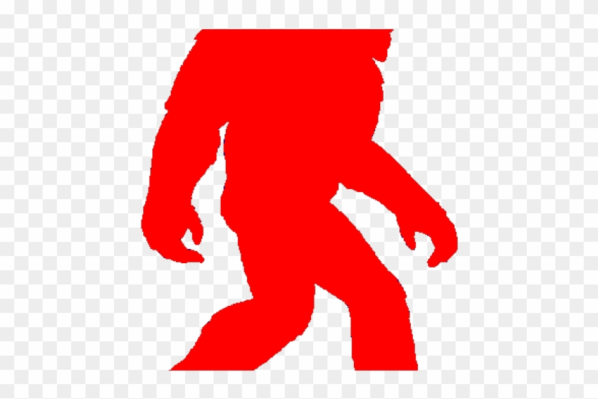 Feet Clipart Red - Bigfoot Silhouette #1448867