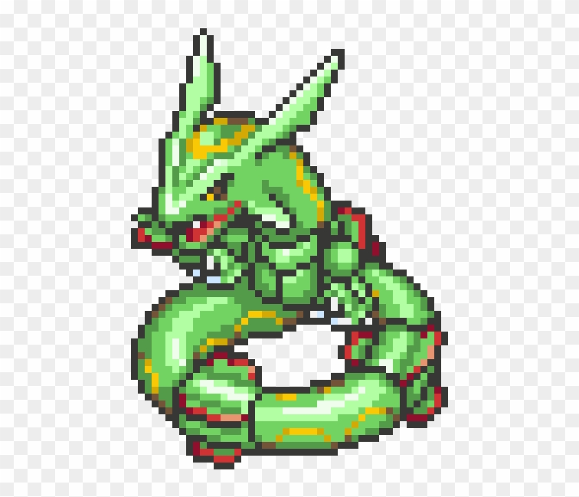 Turn Me Into A Eletric Type - Pixel Art Pokemon Rayquaza #1448938