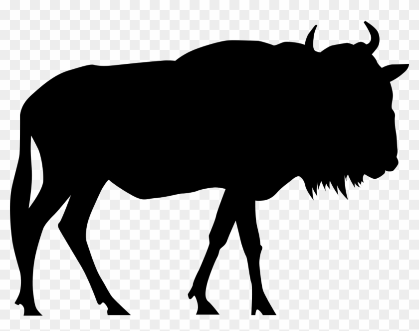 File - Gnou Noir - Svg - Silhouette Loup #1448994