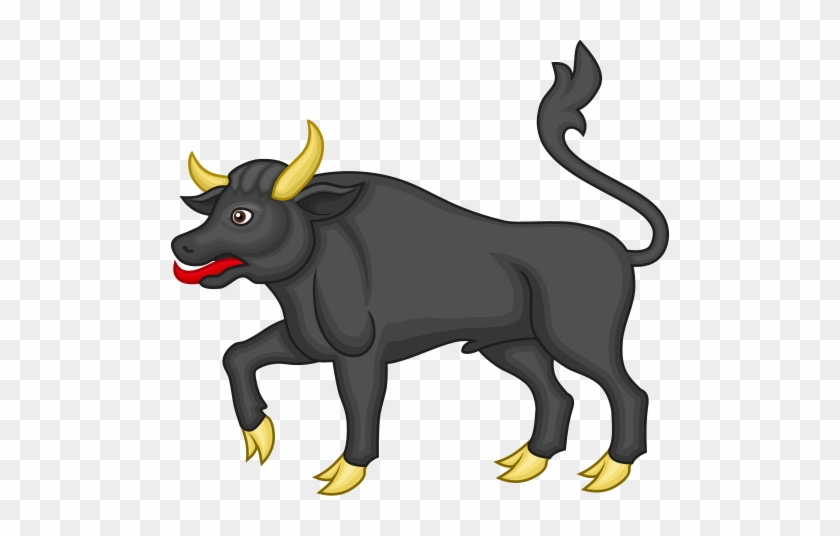 This Image Rendered As Png In Other Widths - Cartoon Black Bull #1449010