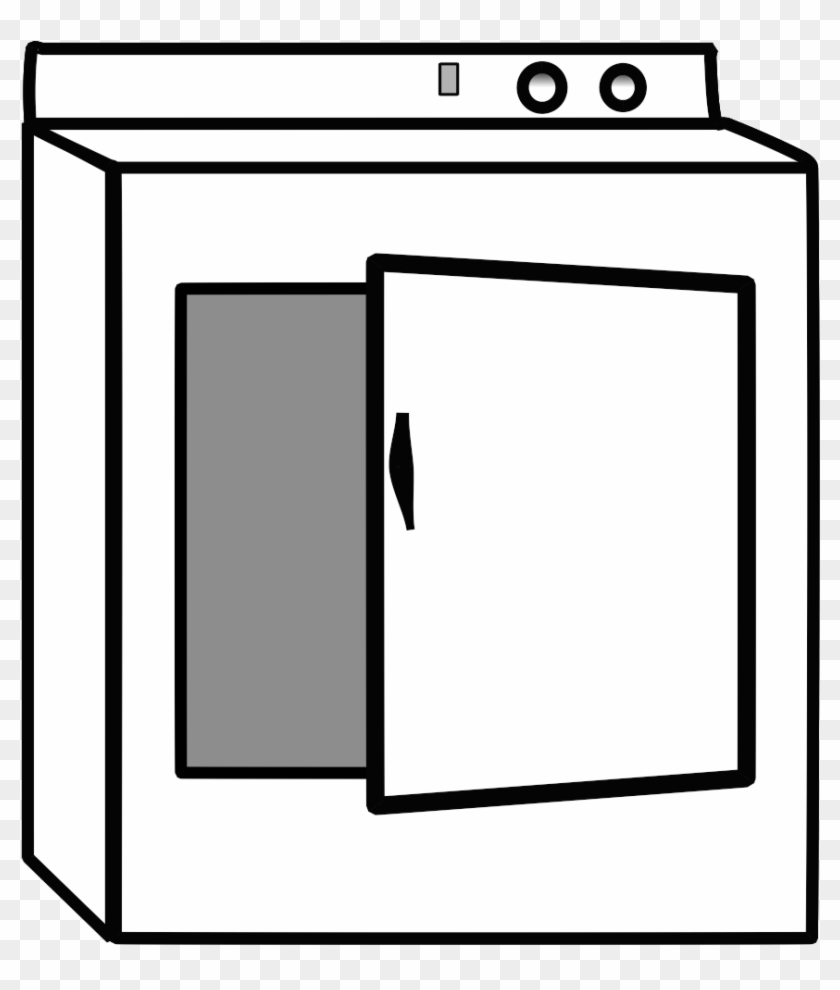 Door Background Pencil And In Color - Clothes Dryer Png Clipart #1449064