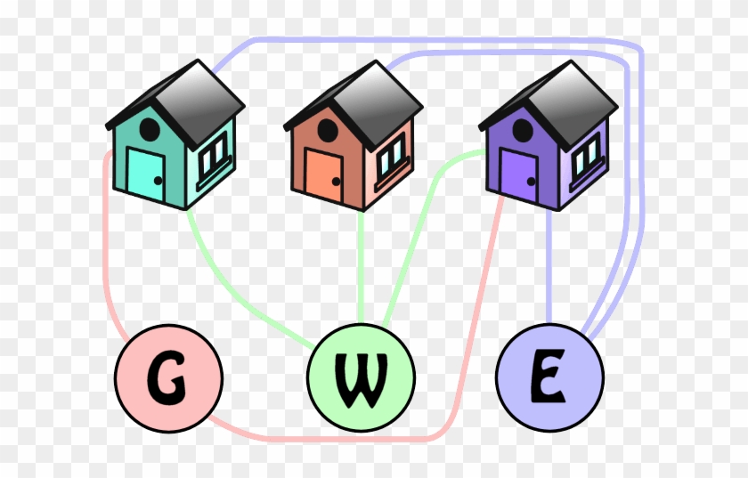 Clipart Royalty Free Stock Blc Maths Challenge - Water Electricity Gas Puzzle #1449090