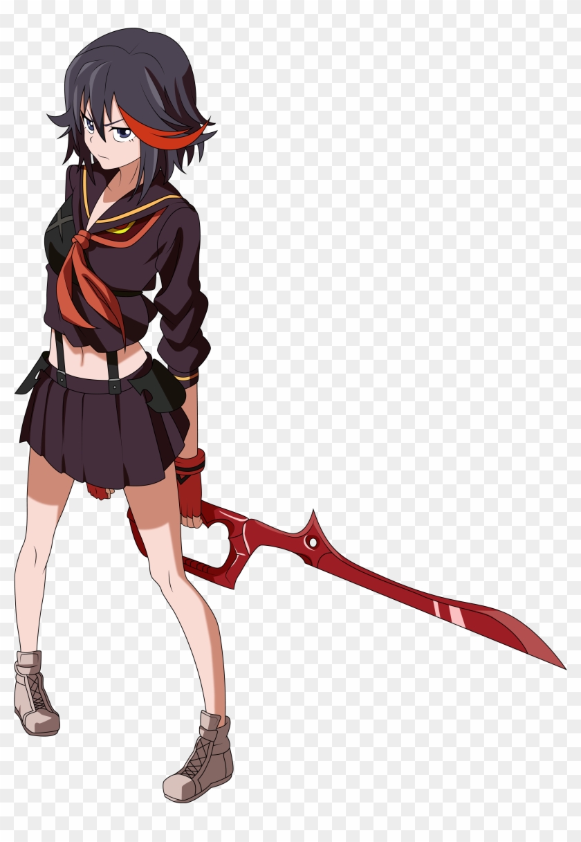 Ryuko Matoi Minecraft Human Hair Color Anime Joint - Ryuko Matoi From Kill La Kill #1449249