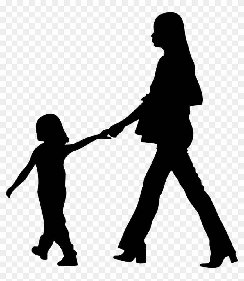 People Walking Vector Png Clipart Free Stock - Scale Figure Silhouette #1449273