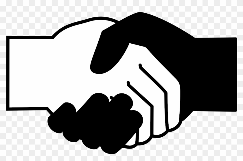 Handshake Icon Black And White - Handshake Icon #1449456