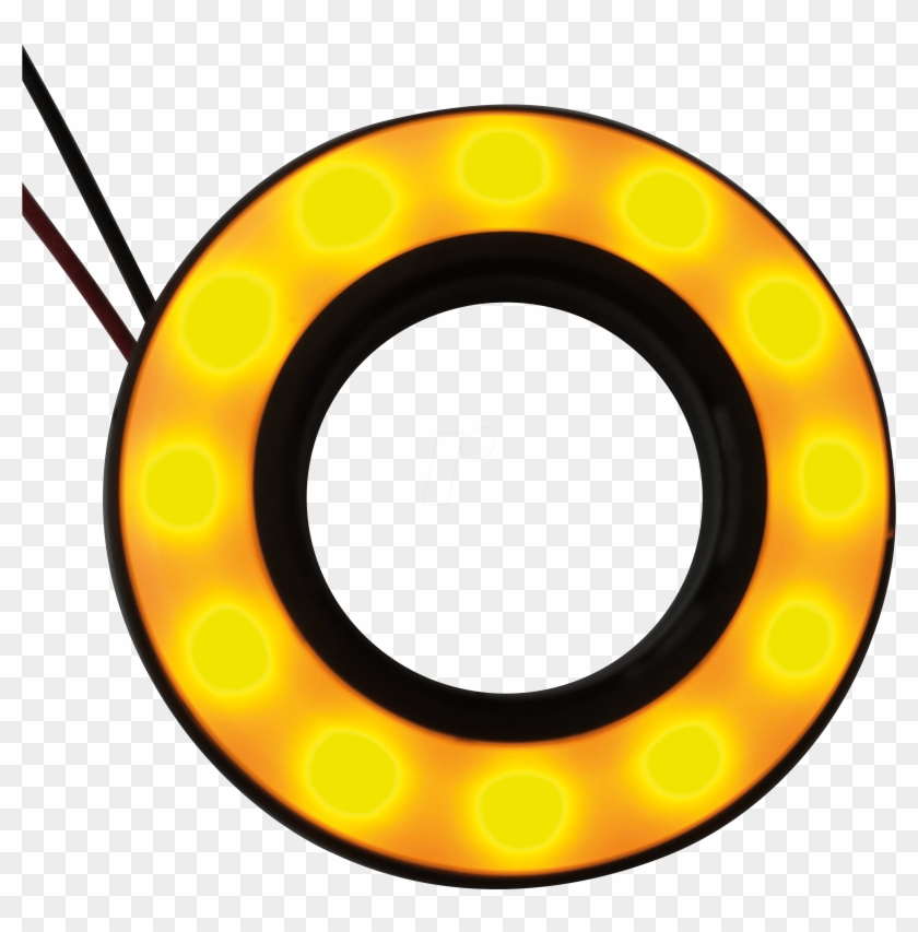 Halo-led, Ø16/35,5 Mm, Yellow, Black, Frosted - Circle #1449481