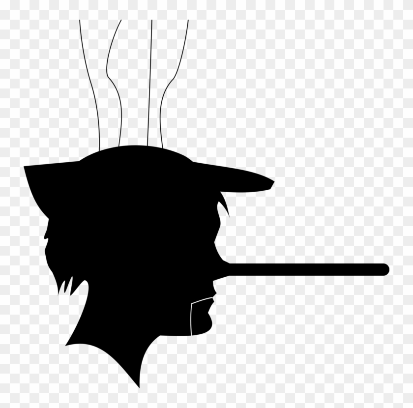 The Adventures Of Pinocchio Gosi Geppetto Nose Silhouette - The Adventures Of Pinocchio Gosi Geppetto Nose Silhouette #1449774