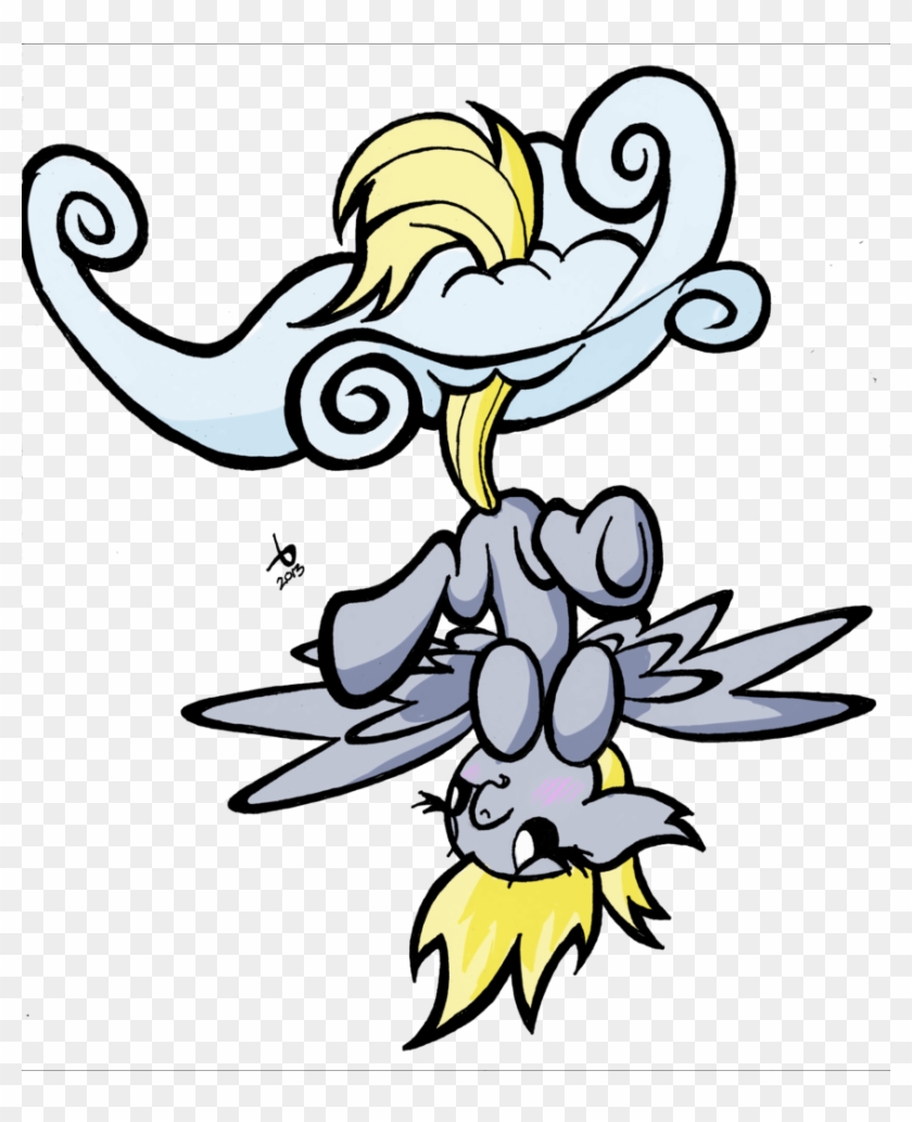 Bronycurious, Cloud, Derpy Hooves, Hanging, Pegasus, - Cartoon #1449946