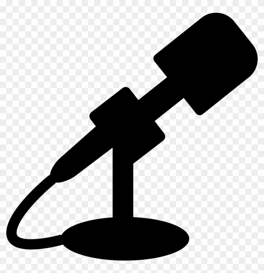 Black Side Svg Png Icon Free Download - Microphone Silhouette #1449988
