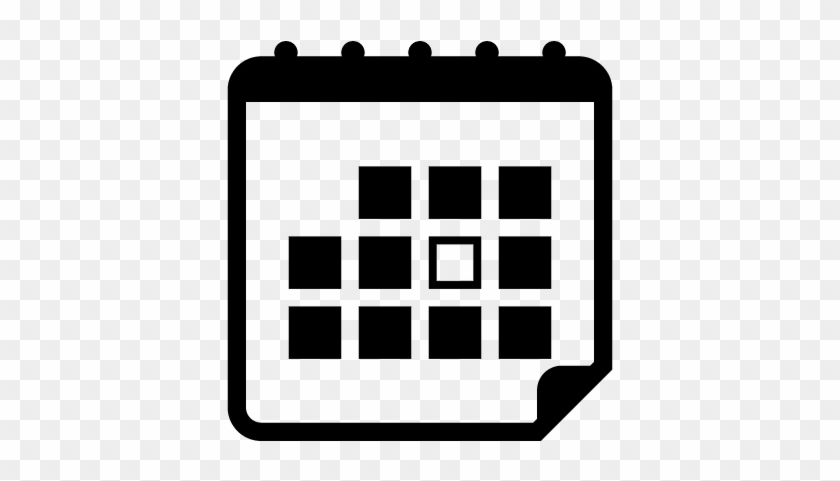 Calendar With Squares Vector - Monday Calendar Icon Png #1450001
