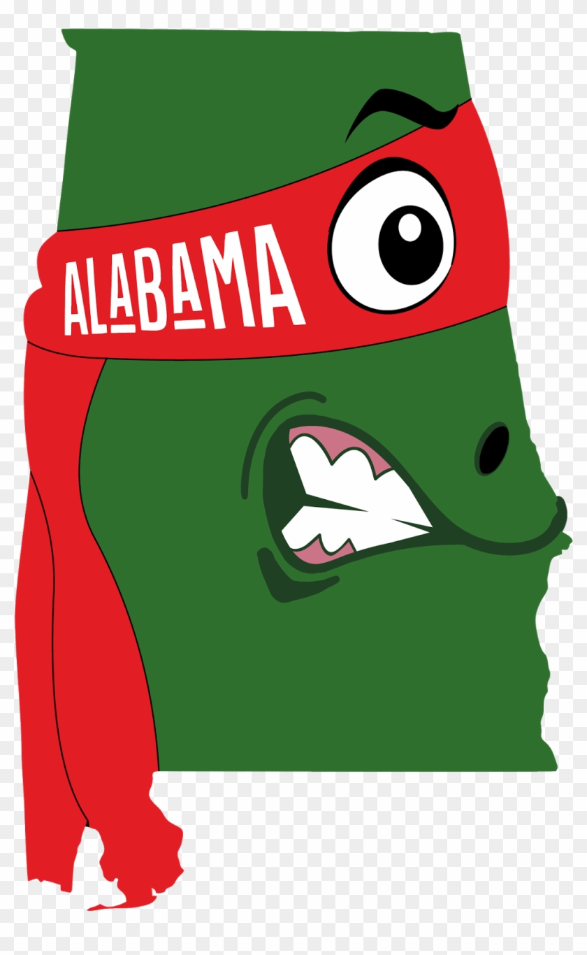 A Funny Outline Map Of Alabama - State Of Alabama #1450010