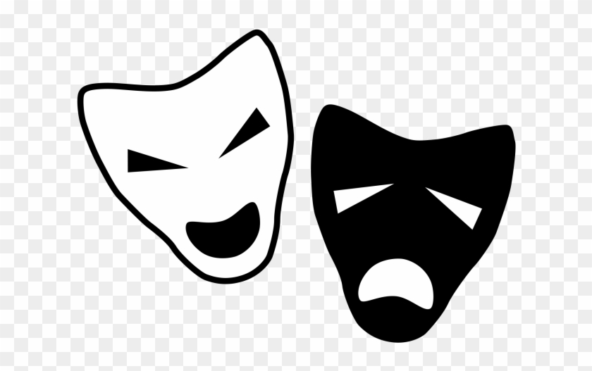 Irish Clipart Drama - Happy And Sad Face In Theater #1450138