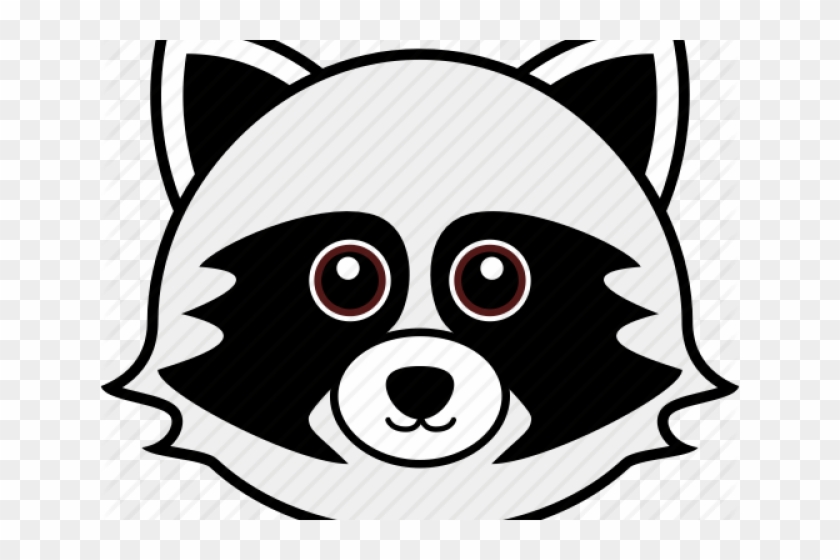 Racoon Clipart Animal Head - Draw A Cartoon Raccoon #1450251