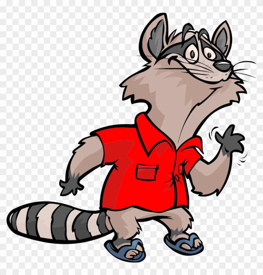 Racoon Clipart Vertebrate - Cartoon Raccoon Png #1450252