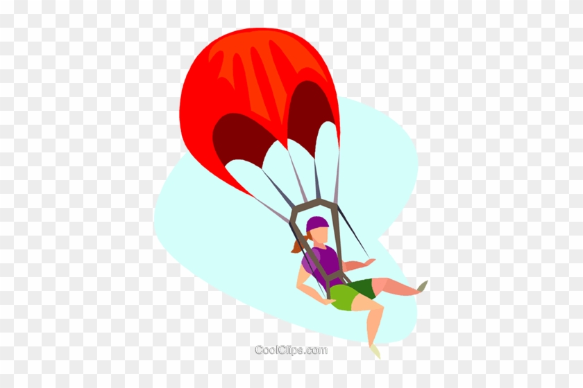Parachuting Royalty Free Vector Clip Art Illustration - Make Rectangle Shape Parachute #1450507