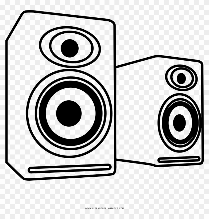 Computer Speaker Clipart Black And White 7 Source - Loudspeaker #1450556