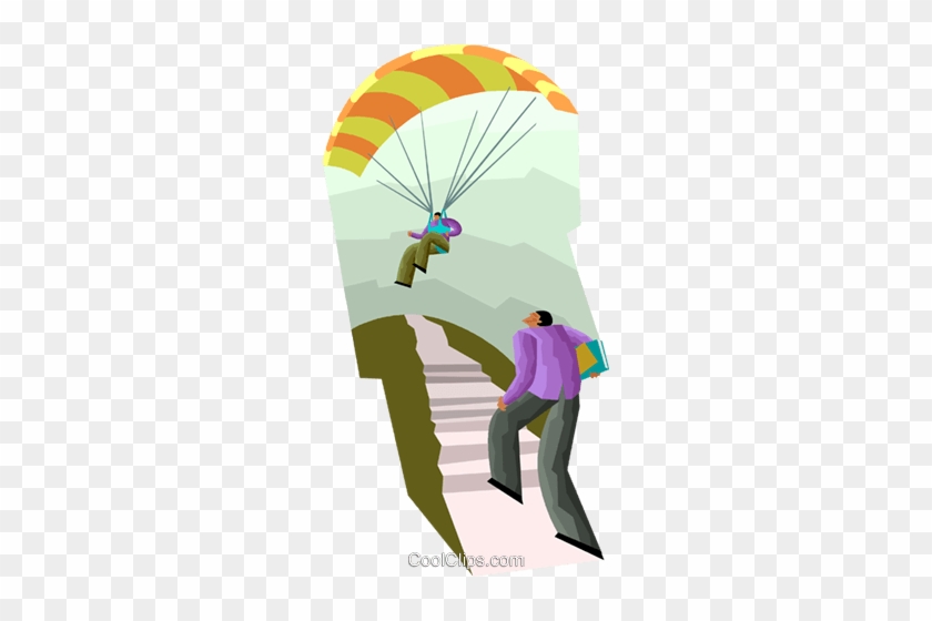 Parachuting Royalty Free Vector Clip Art Illustration - Illustration #1450580