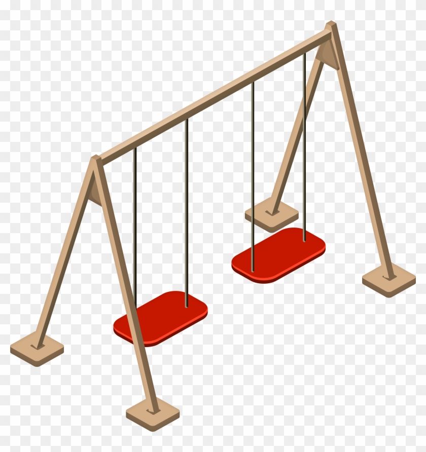 Double Wooden Swing Png Clip Art - Double Wooden Swing Png Clip Art #1450645