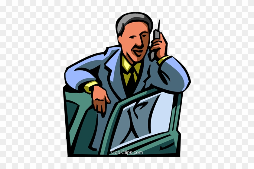 Businessman Talking On The Cell Phone Royalty Free - Clip Art #1450708