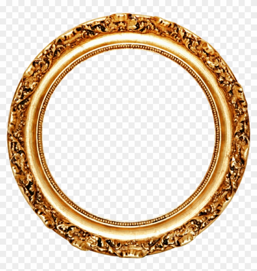 Golden Round Frame Transparent - Golden Frame Png Hd #1450735