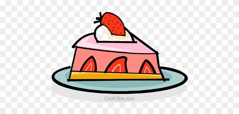 Fancy Dessert Royalty Free Vector Clip Art Illustration - Strawberry Pie Clipart #1450740