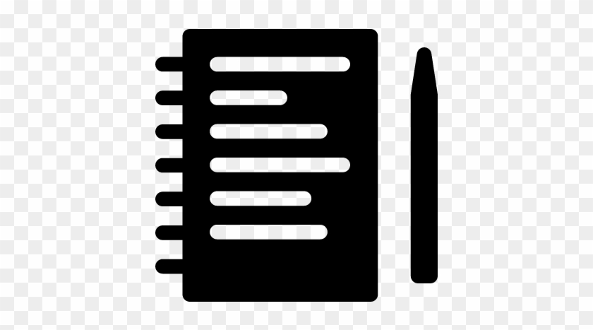 Notebook And Pencil Vector - Icono De Libreta Png #1450771