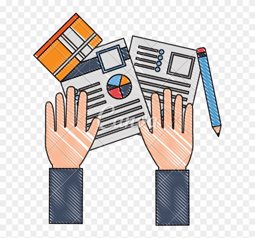 Hands Resume Documents Notebook And Pencil - Résumé #1450773