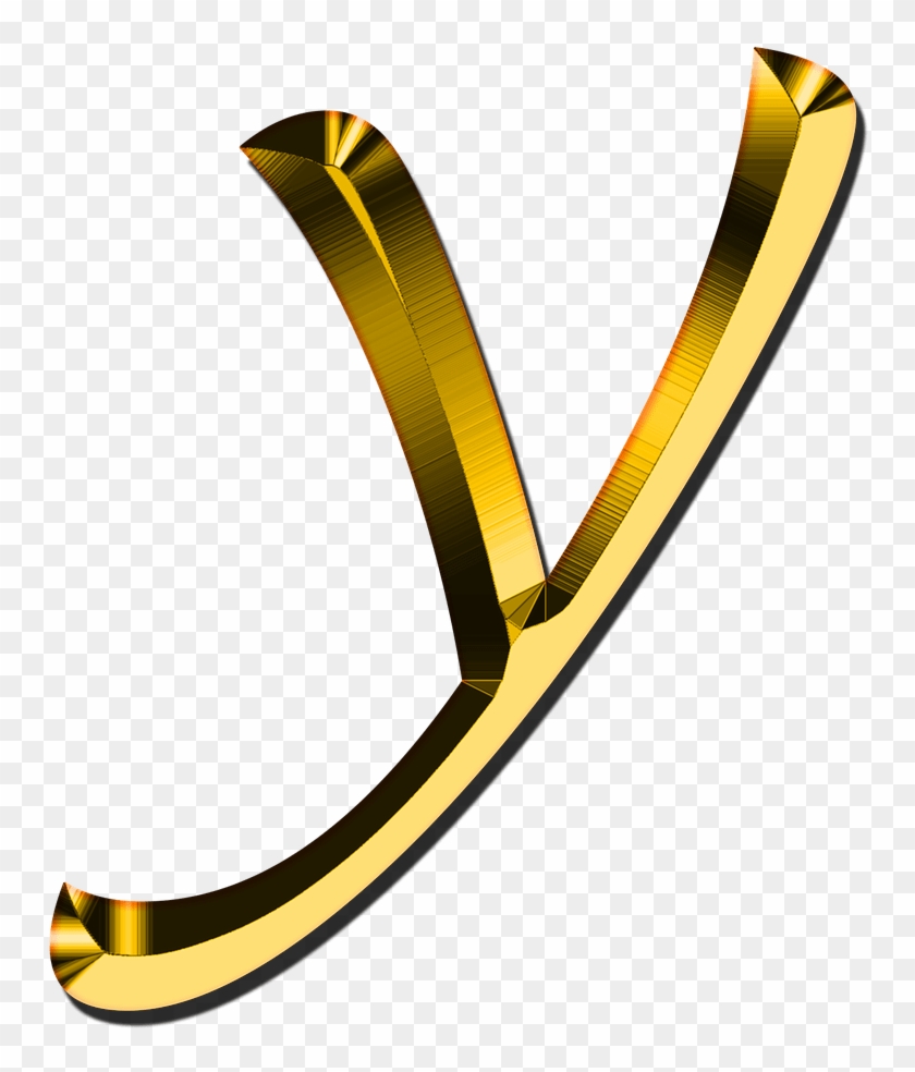 Small Letter Y Transparent Png - Huruf A Emas #1450866