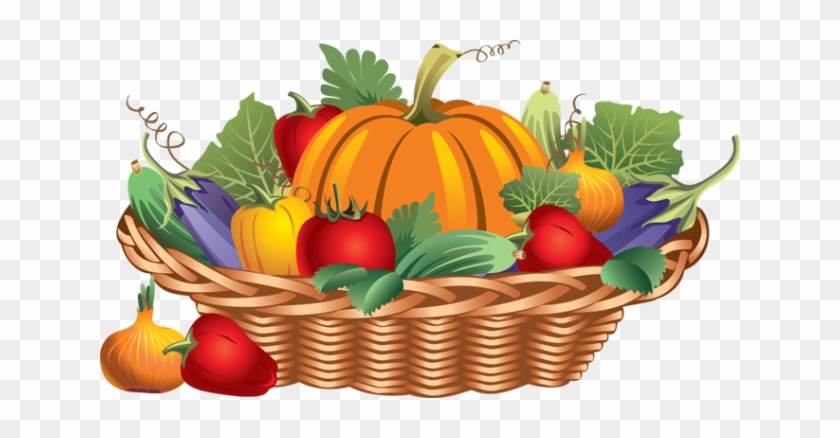 Basket Full Of Fall Vegetables - Basket Of Vegetables Clipart #1451006