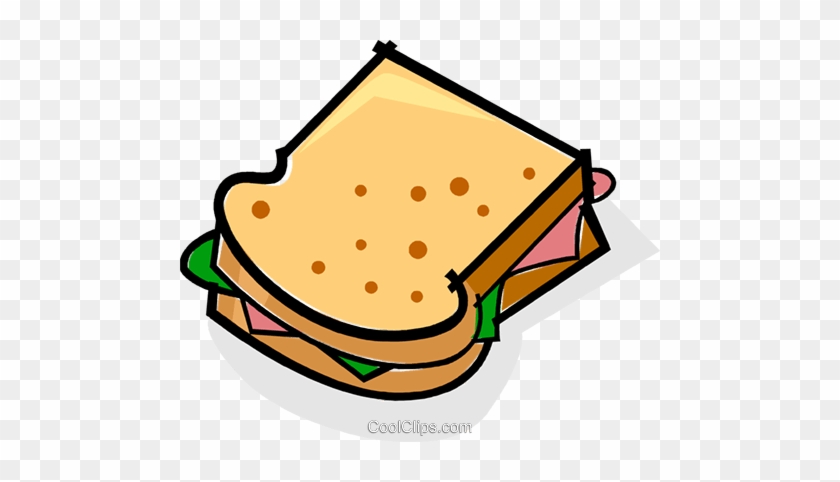 Sandwich Royalty Free Vector Clip Art Illustration - Ham Sandwich Clipart #1451022