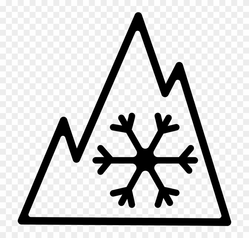Three-peak Snowflake Symbol - Heart Snowflake #1451071