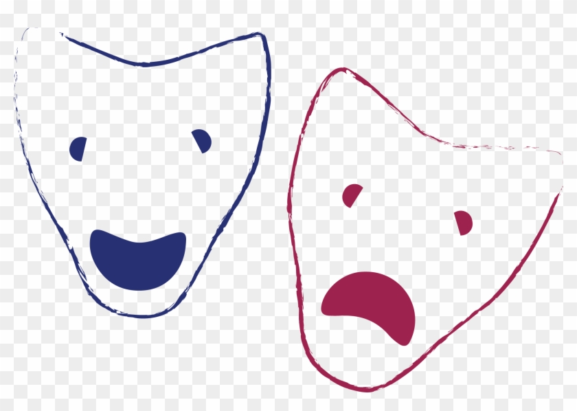 Two Masks Symbolizing Joy And Sorrow - Happiness #1451316