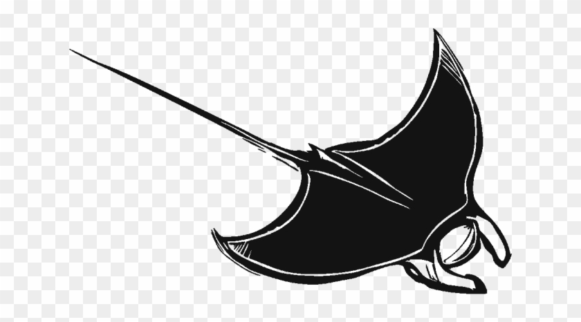 Manta Ray Clipart Tribal - Manta Ray Stickers Png #1451424