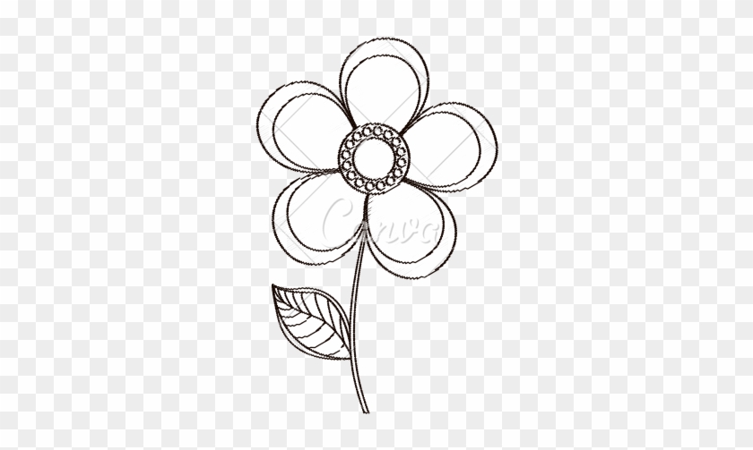 Clip Royalty Free Stock Flower Drawing At Getdrawings - Vector Graphics #1451430
