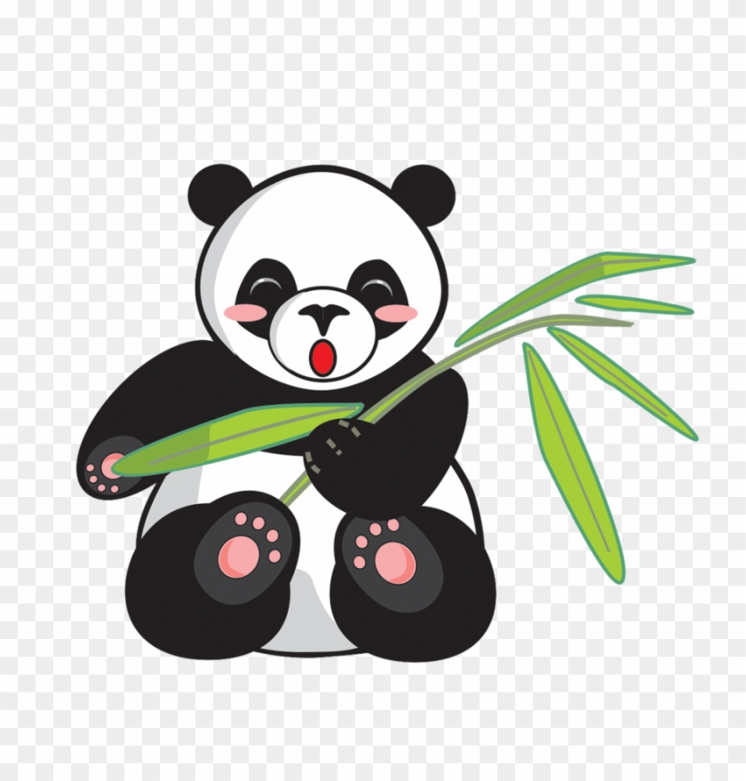 Clip Art Bamboo Clipart Giant Panda Clip Art - Panda On Bamboo Clip Art #1451555
