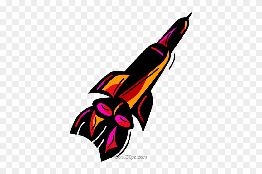 Rocket Ship Taking Off Royalty Free Vector Clip Art - Rocket #1451577