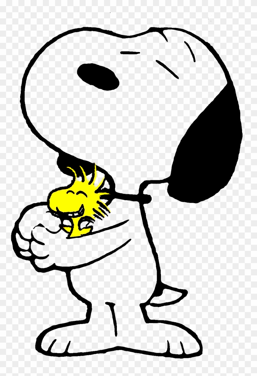 Snoopy Hugging His Friend By Bradsnoopy On - Snoopy Hug Png #1451625
