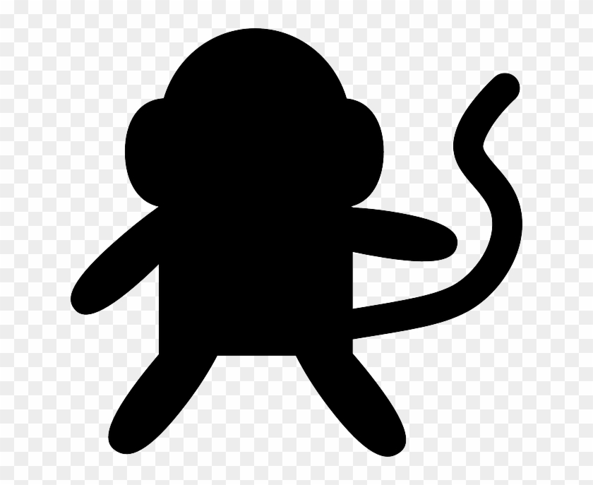 Silhouette Clipart Monkey - Monkey Clip Art #1452038