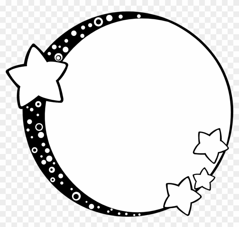 Illustration Of A Blank Frame Border With Stars - Moon And Star Swirls Mugs #1452270